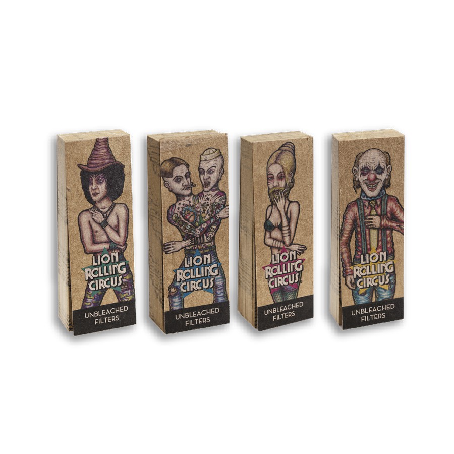 Filtros Tips Unbleached Large x 50u. Lion Rolling Circus